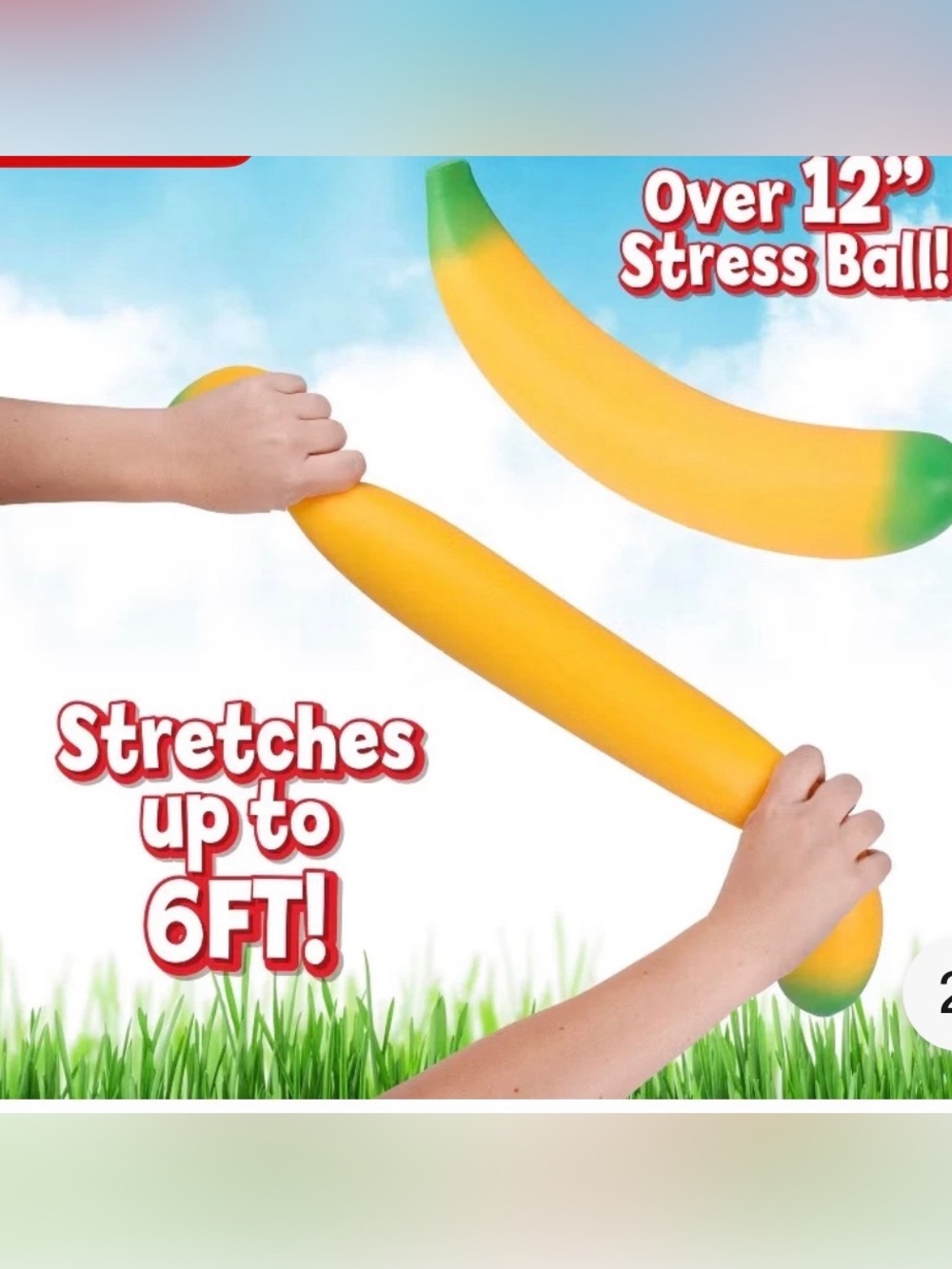 Stretchy Banana Kids Toy - Yellow